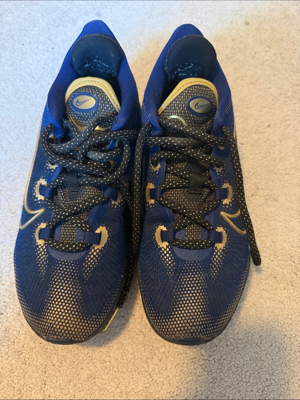 Nike Blue and Gold Running Shoes